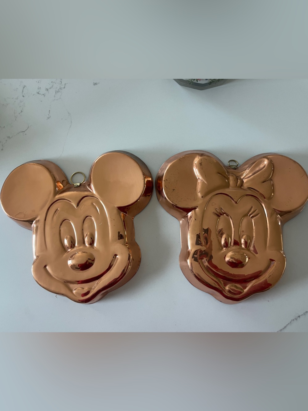 Copper Mickey & Minnie Jello or Cake Molds - Set of 2 - Picture 2 of 3